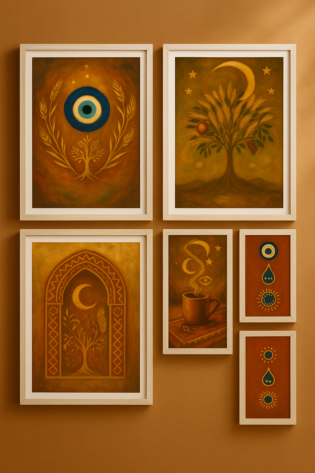 Mystic Anatolia Autumn Wall Art Set • Oil-Painting Style Fall Printable Posters • A3/A4 Instant Download