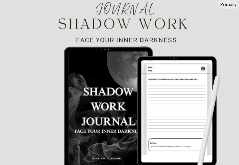 Shadow Work Journal – 30 Day Guided Prompts and Rituals | Printable Self-Discovery and Healing PDF | Spiritual Shadow Work Workbook