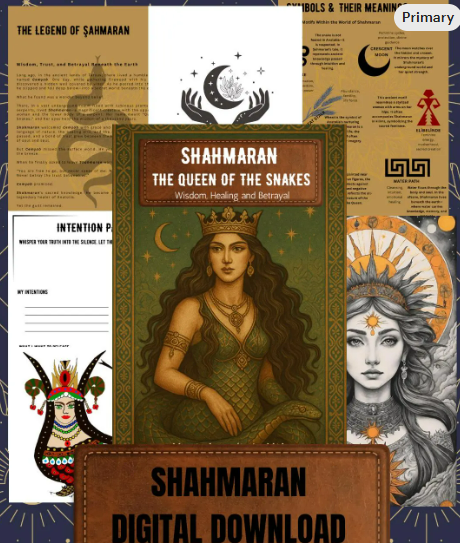 Mystic Shahmaran Folklore Mini eBook – Sacred Woman Journal & Feminine Moon Wisdom Guide | Digital Download