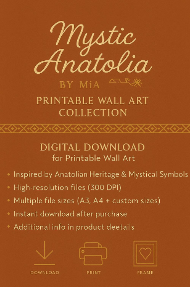 Mystic Anatolia Boho Autumn Wall Art Set • 6 Neutral Printable Posters • A3/A4 Instant Download