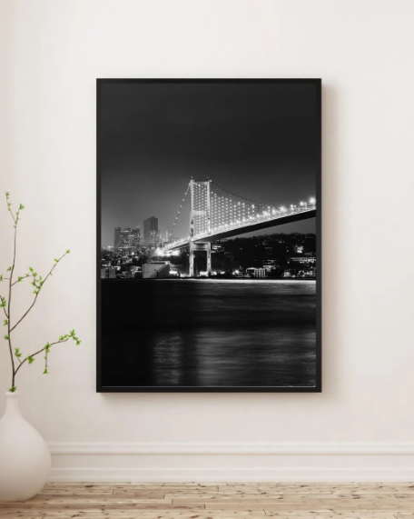 Black & White Istanbul Photography Set – 19 Minimalist City Posters | Digital Wall Art Prints A3 A4 A5