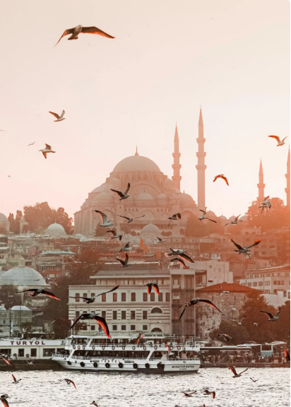 Istanbul Ferry View Poster Set + Free Black & White Photography Prints | Digital Wall Art Download