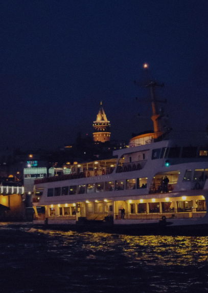 Istanbul Ferry View Poster Set + Free Black & White Photography Prints | Digital Wall Art Download