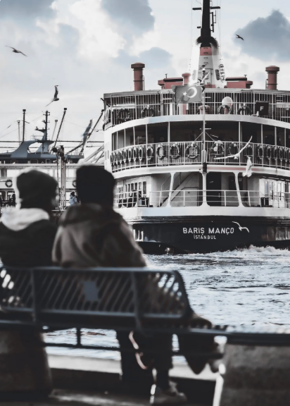 Istanbul Ferry View Poster Set + Free Black & White Photography Prints | Digital Wall Art Download
