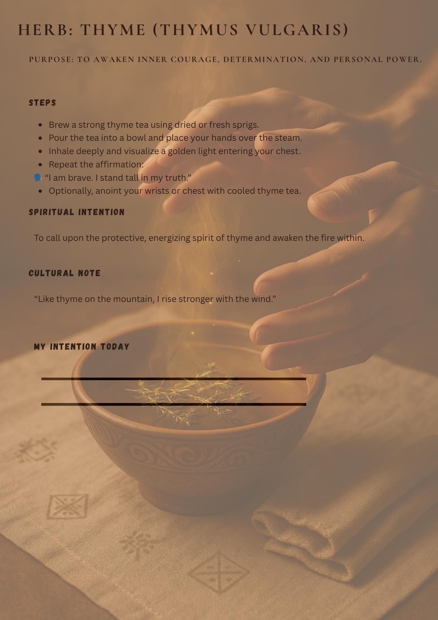Anatolian Herbal Healing Journal – Ritual Pages & Sacred Plant Guide | Digital Wellness Kit PDF