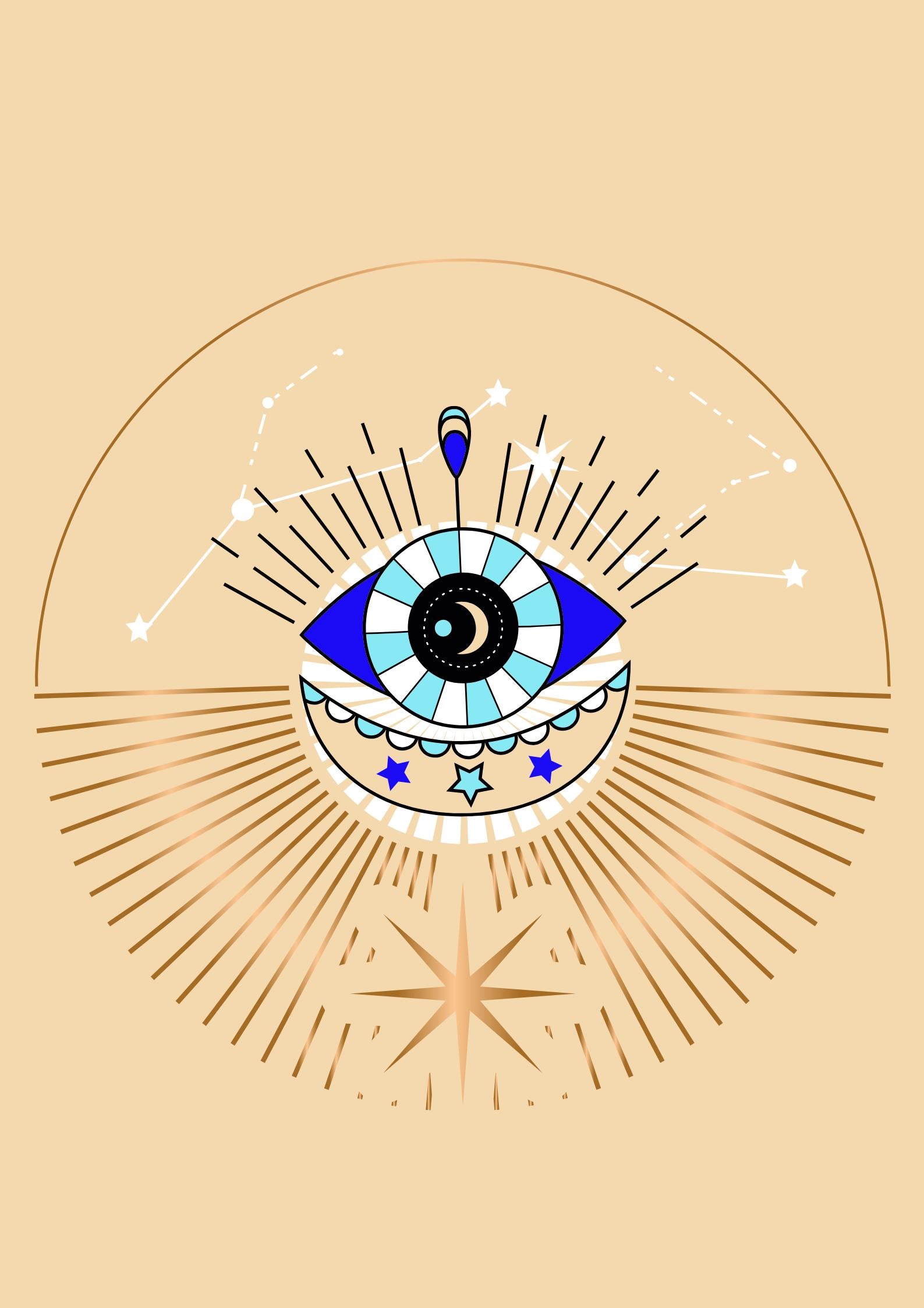 Mystic Evil Eye Wall Art Bundle – Printable Nazar Protection Posters | Boho Spiritual Gallery Set