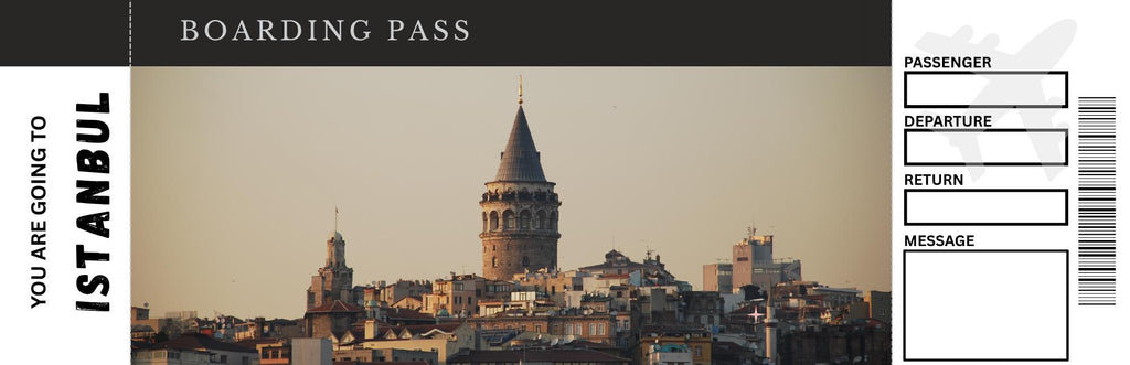Editable Surprise Travel Ticket – Printable Boarding Pass Gift for Turkey (Istanbul, Cappadocia, Antalya, Ankara) – Instant PDF Download